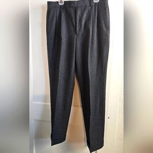 Luis Raphael Worsted Wool lined Men's Classic Gray Slacks Pants Trousers